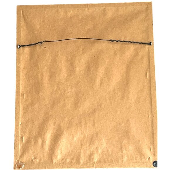 Vtg MCM Adelaide Hiebel Print "Cop on the Corner" with Gold Frame & Orange Mat - Picture 12 of 13